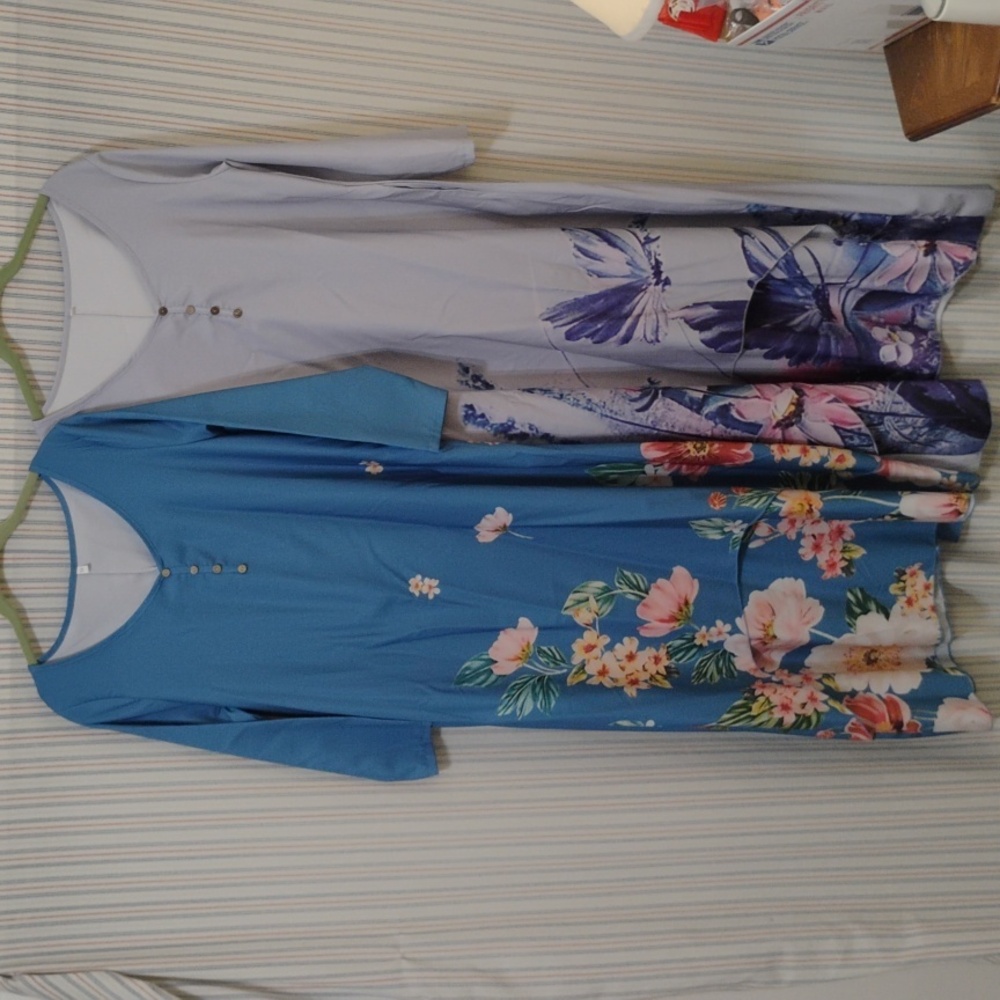 2 Amazon Floral Printed Maxi Dresses  M